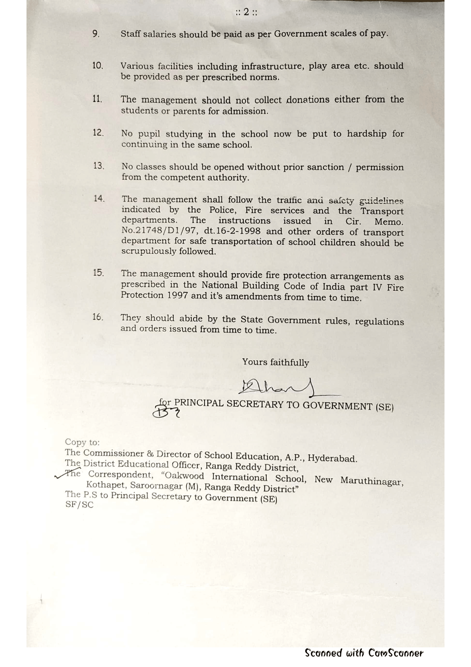 No Objection Certificate by the State Government, page 2