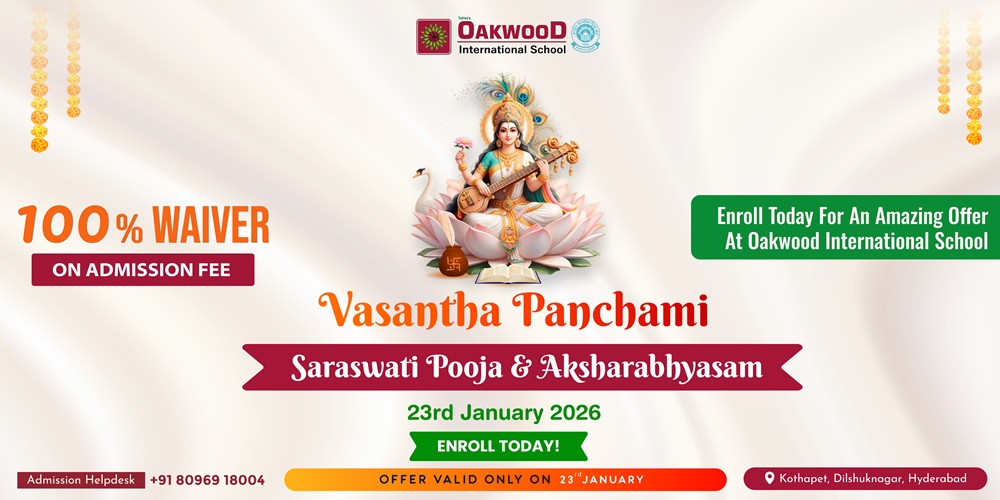Oakwood International School Vasantha Panchami celebration in 2026